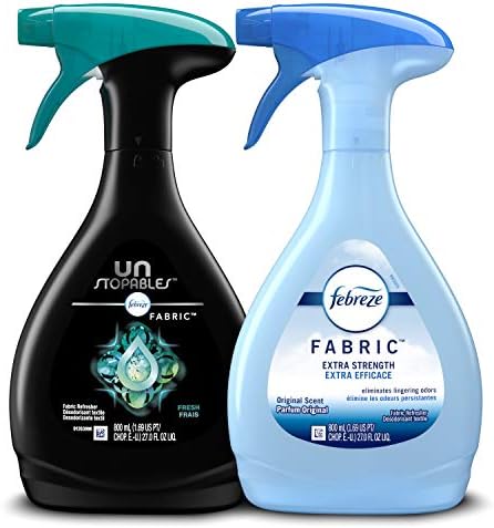Febreze Fabric Refresher, Odor Eliminator Extra Strength + Unstopables, Fresh Scent, 27 Fl Oz (Pack of 2)