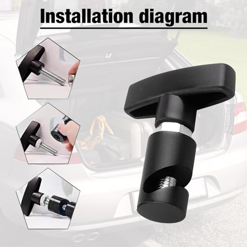 leediga Pack-2 Car Hood Support Rod Fixing Tool, 2.51\" x 2.75\" Lift Rod Anti-Pinch Safety Device, Trunk Air Pressure Rod Anti-Slip Anti-Shaking Retainer, Universal Accessories for Cars (Black) - Thumbnail 3
