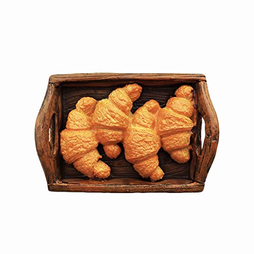 Delicious Food 3D Croissant Refrigerator Magnet Resin Travel Souvenirs,Handmade Home & Kitchen Decoration Croissant Fridge Magnet Collection Gift