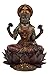 Ebros Beautiful Hindu Goddess Lakshmi Seated On Lotus Flower Statue 6.25
