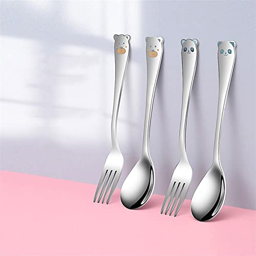 Spoons Household Spoon Lovely Fork Spoon Dessert Spoon Dinner Fork 304 Stainless Steel Set, 17Cm Small Ladle (Color : Brass) #TOP4
