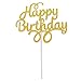 WEFOO 12 Pack Gold and Silver Happy Birthday Cake Topper Birthday Party Decorations