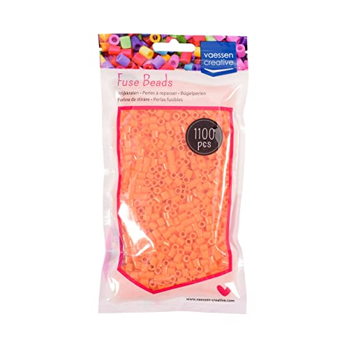 Miniatura 3 de Vaessen Creative Perlas Fusibles, Naranja, Set De 1100 Piezas Para Manualidades Diy Para Niños, Creación De Joyas, Decoraciones Hechas En Casa Y Otras Ideas De Manualidades