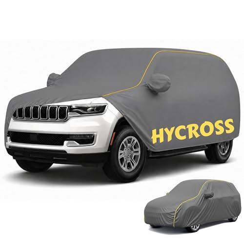 Image of Perfect Waterproof Car Cover Custom fit for Hycross Cover (All Models & Varrient) 2021-2026 | 6 Layers All Weather Waterproof Sun Rain UV Dust Protection Outdoor Indoor Full Car Covers - Grey