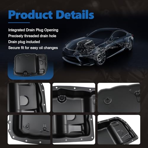 AUCERAMIC 6L80 Transmission Oil Pan with Drain Plug & Gasket for Chevy GMC by AUCERAMIC - Used condition - Image 5