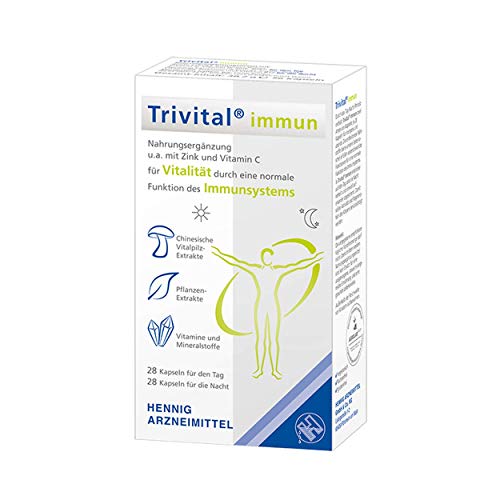 TRIVITAL immun: Für Vitalität durch ein gesundes Immunsystem, vegetarisch, lactosefrei, glutenfrei, 56 Kapseln