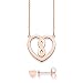 Produktbild Thomas Sabo Damen-Halskette Herz mit Ohrring 925 Sterling Silber rosé gold 42 cm Schmuckverpackung SET0558-415-40-L42v