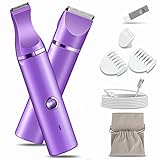 Bikini Trimmer for Women, 2-in-1 Electric Razors for Women, Lady Pubic Hair Trimmer for Bikini Line/