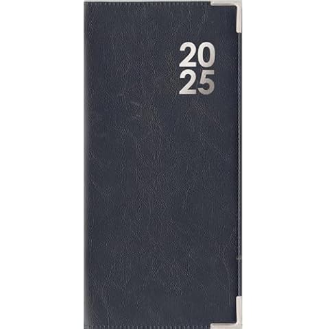 2025 Navy Slimline Faux Leather Diary Planner Cover