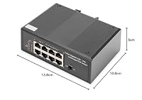 DIGITUS Industrieller 7-Port Gigabit PoE+ Switch mit 1 x PD-Port – Ansicht 9