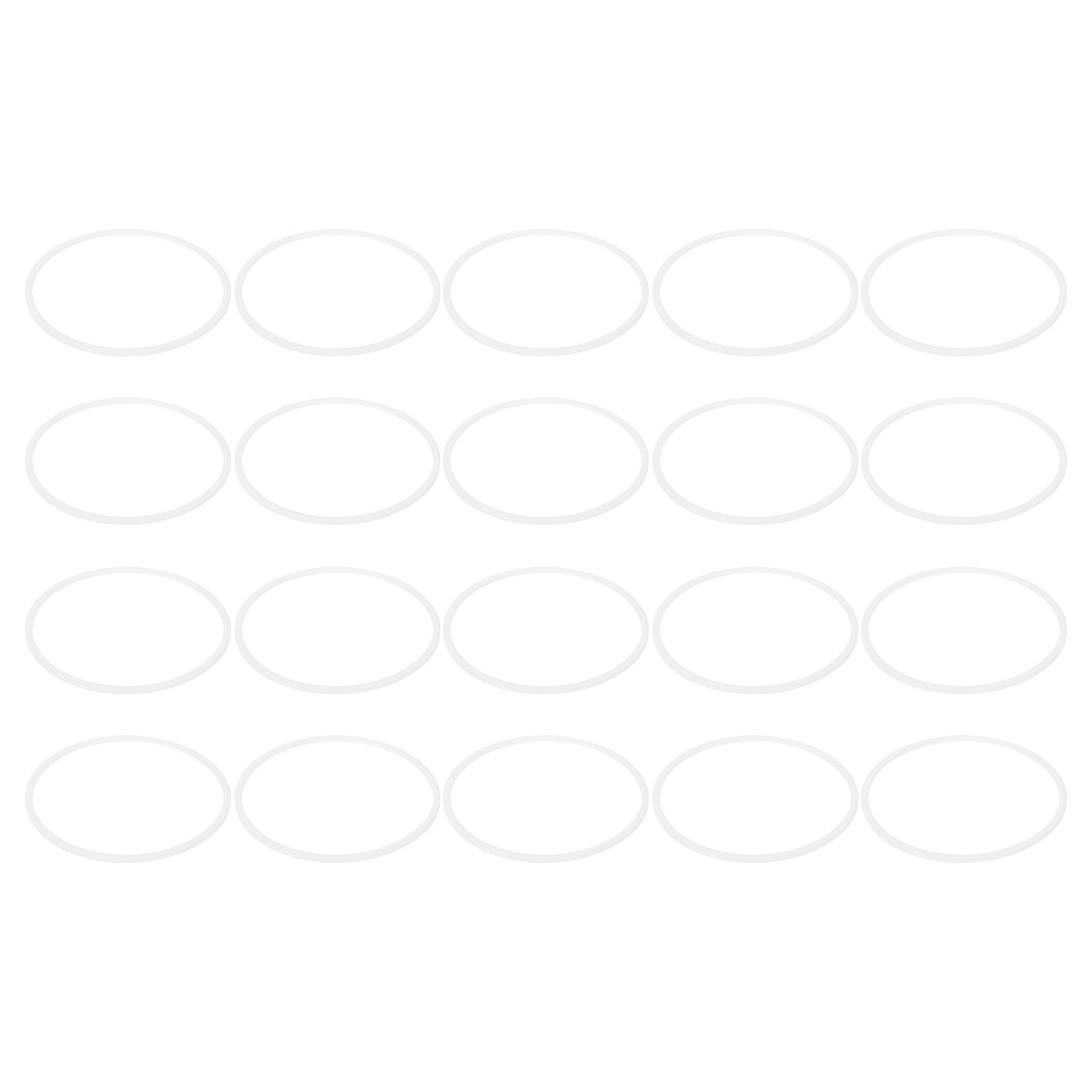 PATIKIL M63 PTFE Flat Washer, 20 Pcs 63mm ID 68mm OD 1.5mm Thick O-Ring Sealing Gasket Spacer for Fasten Screws Flanges Faucet Pipe Valves, White