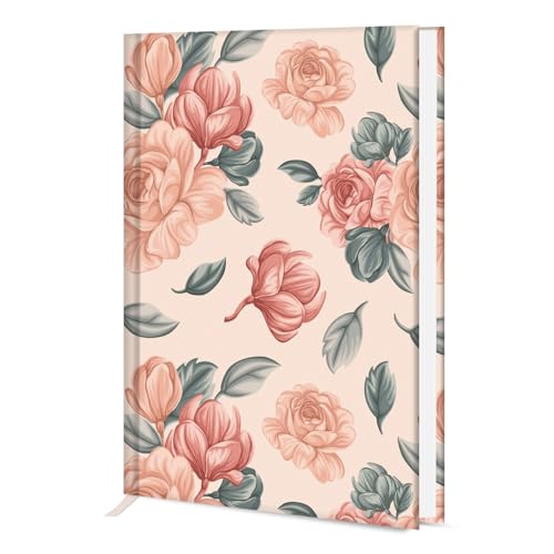 Image of Hard Bound Notebook for Girls & Women | A5 Ruled Journal | 192 Pages | 80 GSM Premium Paper | Designer Laminated Cover | Ribbon Bookmark | Notebook for School, College, Office, Journaling & Note Taking (DM4021)