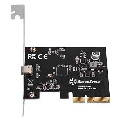 Image of SilverStone Technology ECU06, SuperSpeed USB 20Gbps /USB-C 3.2 Gen 2x2 PCIe Expansion Card, SST-ECU06, TAA Compliant