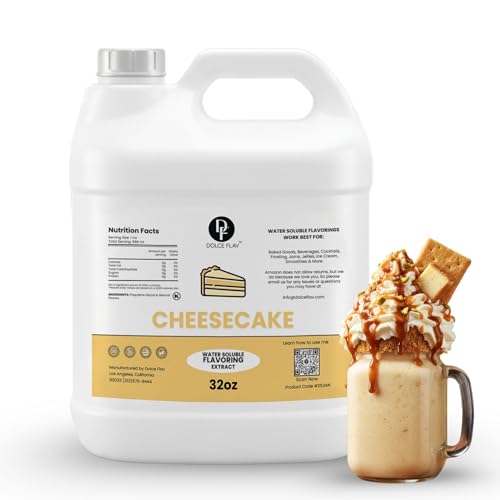 Image of Dolce Flav Cheesecake Flavoring 32 oz - Bulk Dessert Extract for Ice Cream Shops, Bakeries, Restaurants & Foodservice