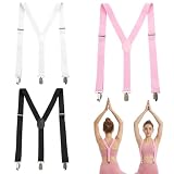 LUSTRIB 3 Pcs Thin Y Shape Suspenders Women, Adjustable Elastic Suspender with Metal Clips, Y-Back Suspenders...