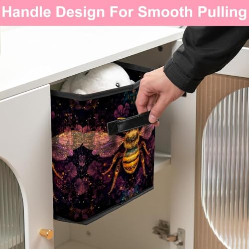 Paniers de rangement pliables pour un placard de chambre ordonné