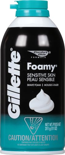 Gillette Foamy Shaving Cream, Sensitive Skin, 11 Ounce (Pack of 2) - Thumbnail 2
