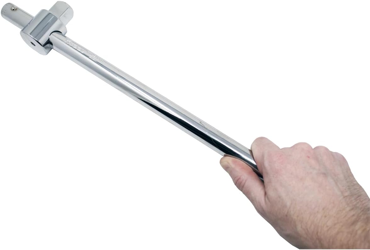 K Tool International 24070 3/4" Drive Sliding T-Handle Ratchet Socket for Garages, Repair Shops and DIY, Polished, Heat-treated Chrome Vanadium Steel, Rust and Corrosion Resistant Finish