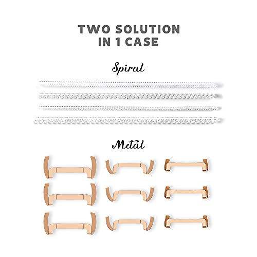 ELETIUO 13 Pack Filled Metal Ring Guard with 4 Sizes Spirals,Invisible Ring Size Adjuster Set for Loose Rings,Ring Guard, Ring Sizer, Fit for Men and Women Rings,2 Styles (Golden Color+Transparent) by ELETIUO - Image 2