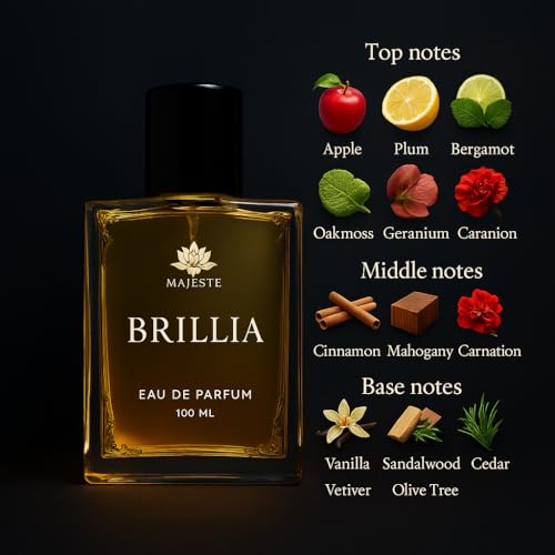 Image of Brillia & Black Fury Perfume Pack of 2 | Luxury Long-Lasting | Unisex Perfume | Everyday Fragrance Set with Distinct Aromas | Brillia 100ml & Black Fury 50ml