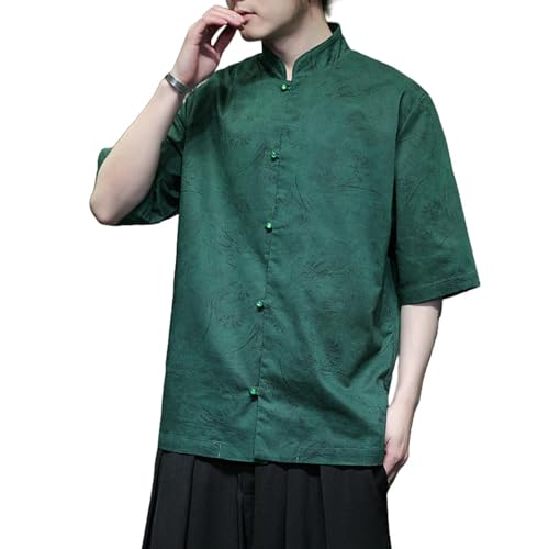 Costume d'été homme en lin de style chinois traditionnel et raffiné