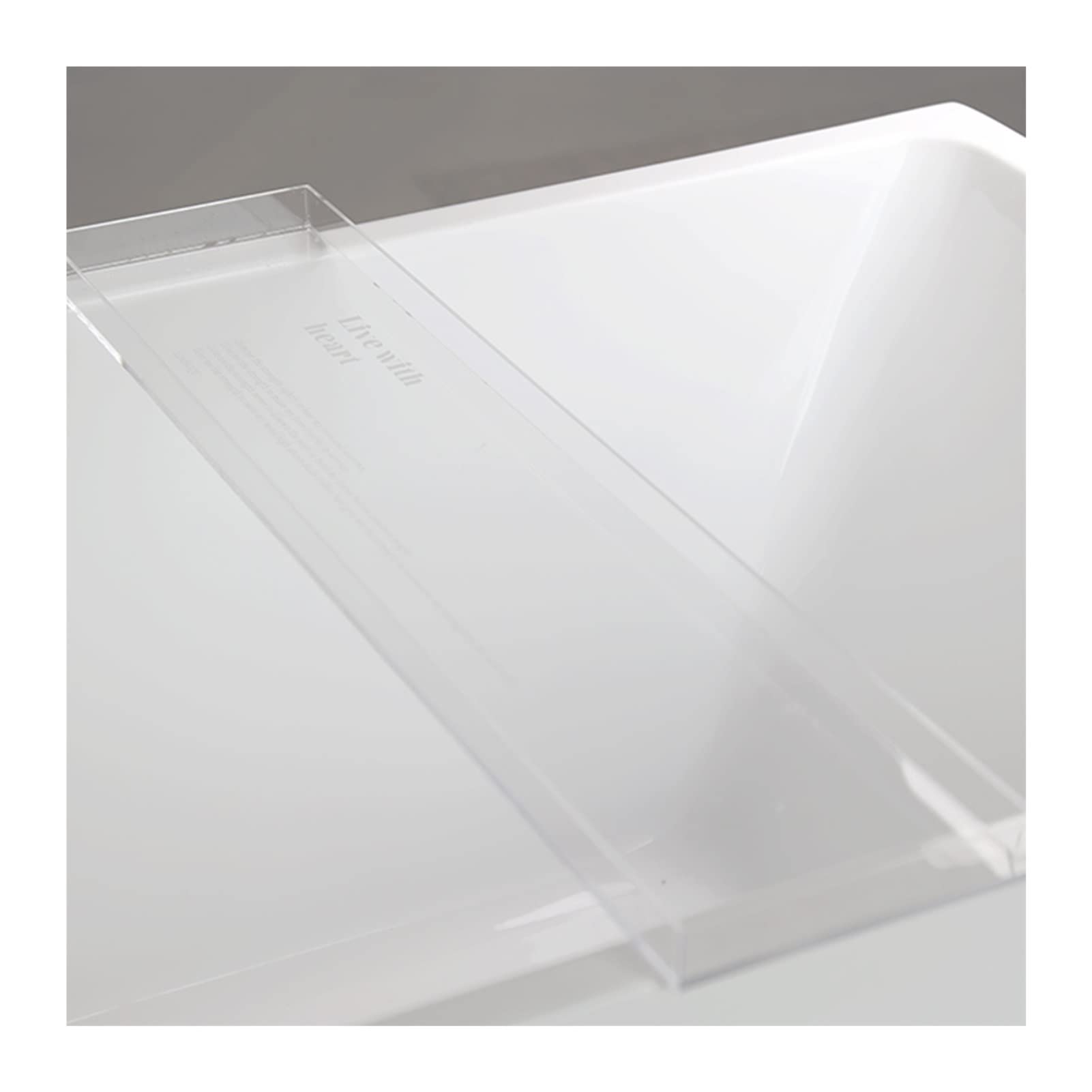 Organisateur de salle de bain de vanité et plateau décoratif en acrylique transparent rigide