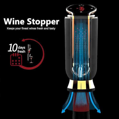 Dispensador aireador de vino de alta precisión recargable y con pantalla LED 5