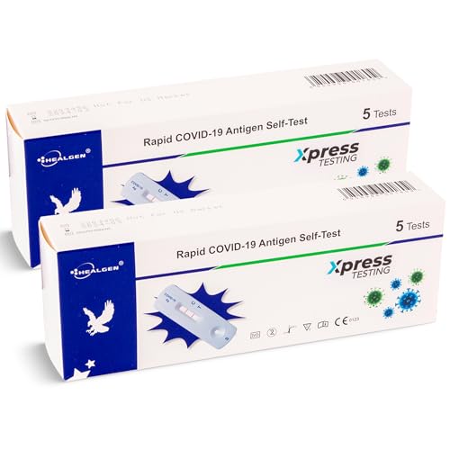 Rapid COVID-19 Antigen Test Kit UK Xpress Testing 10 Pack Results in 15 Min CE-Certified Self-Test at Home.