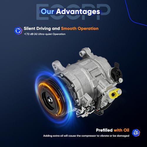 Image of ECCPP A /C Compressor with Clutch Fit for BMW X1 2.0L 2012-2015 | Fit for BMW Z4 2.0L 2012-2016 Fast Cooling AC Compressor