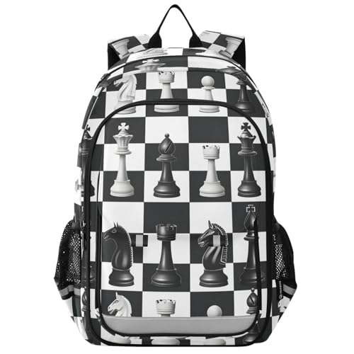 Sac à dos ordinateur portable enfants à motif échiquier lycée
