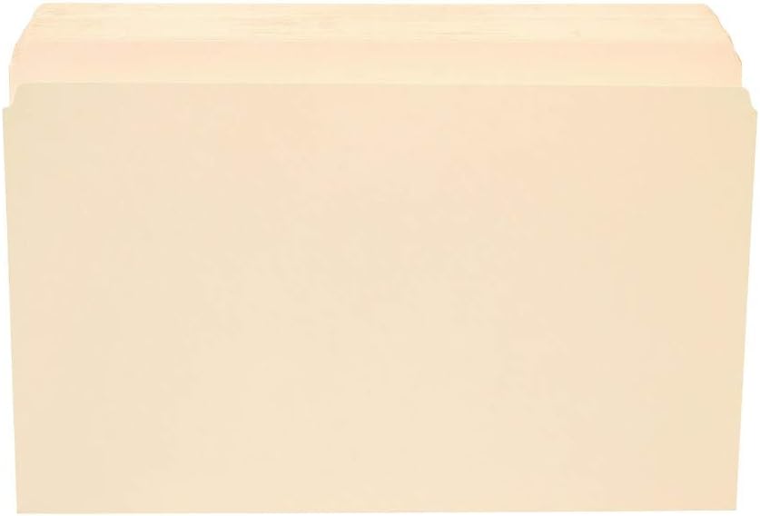 Staples File Folders, Straight‑Cut, Legal Size, Manila, Durable Paper Stock, 100/Box