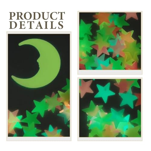 Stickers de Estrellas y Luna Luminosos para Pared miniatura 3