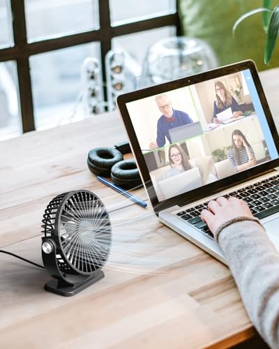 Tripole TF01 Small Desk Fan Usb Powered Portable Fan 3 Speeds Strong Airflow Mini Fan 360°Rotation Personal Fan 5.1 Inch Table Fan thumb #6