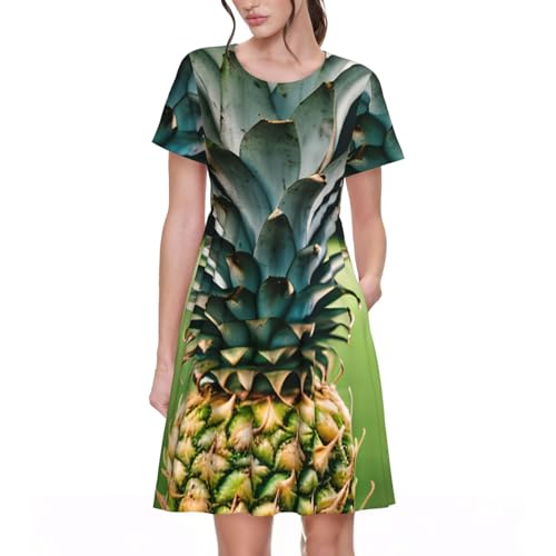 Robe imprimé ananas idéale pour vos vacances et sorties décontractées