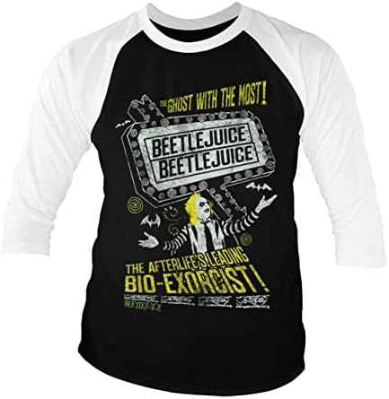 Camisa De Manga Corta Beetle Juice The Ghost With The Most - Negro