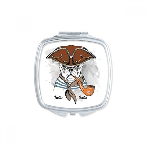 Miroir de poche aquarelle chien DIYthinker format compact carré multicolore fait main - 2