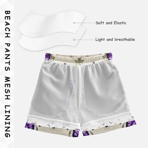 Swimming Trunks for Kids, Anti Chafe Swim Trunks Boys 2 T, Purple Butterfly Wings4