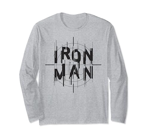 Marvel Iron Man Cross Hair Logo Long Sleeve T-Shirt