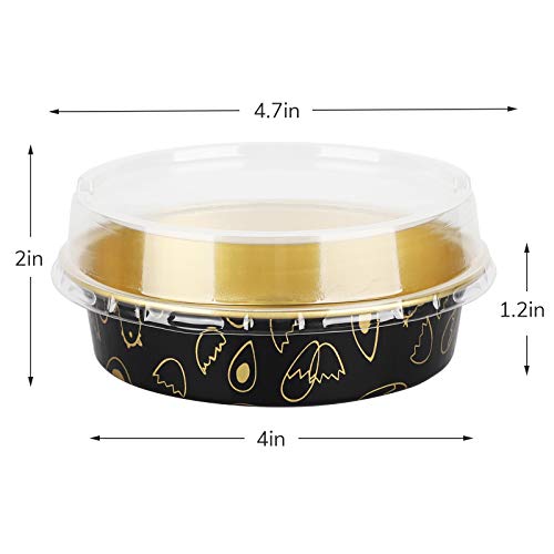 image for Beasea Mini Tart Pans 50 Pack, 4 Inch Disposable Pie Tins with Lids, B