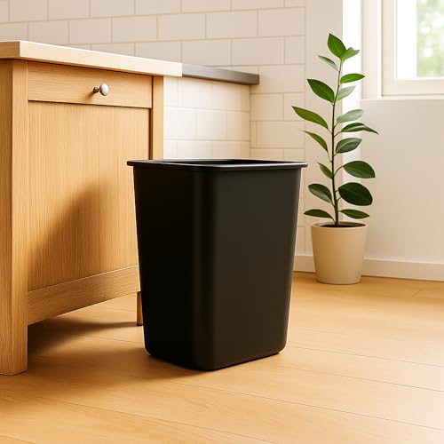 Combo de 10 canecas de basura y reciclaje 7 gal negro y azul miniatura 2