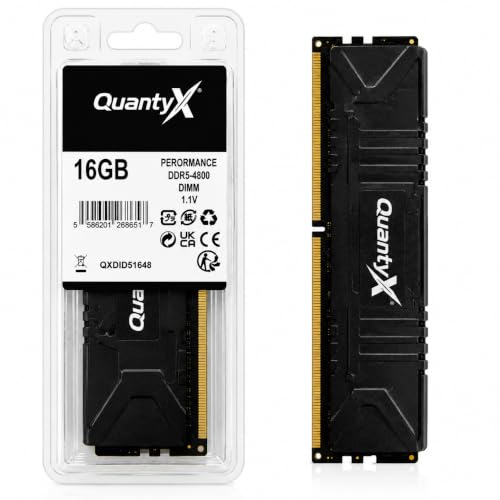 QuantyX Memória RAM Gamer DDR5 16GB, 4800 MHz, CL40, chipset