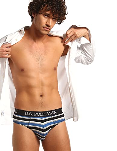 Image of U.S. Polo Assn. Stripe Cotton Spandex I001 Briefs - Pack Of 1