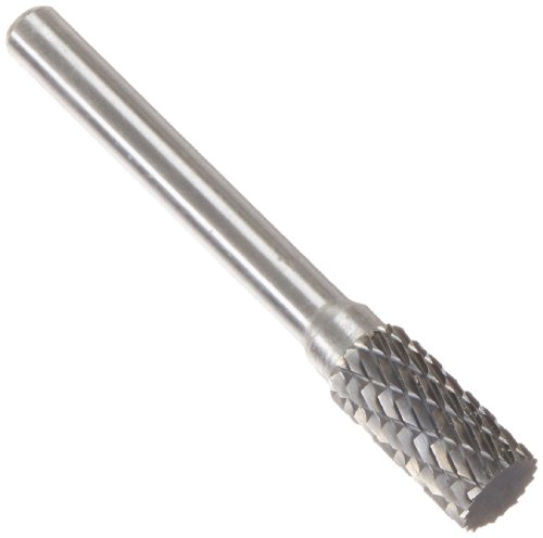 Image of Drill America SA-3 Carbide Burr /Rotary File Cylindrical Double Cut for Die Grinder 3 /8 inch Dia. x 3 /4 inch Cut Length with 1 /4 inch Shank and 6 inch Overall Length, DUL Series