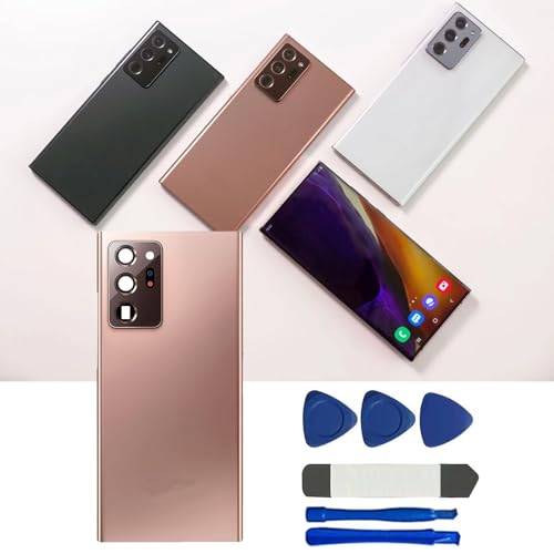 Cache batterie Samsung Note 20 Ultra or en verre avec lentille