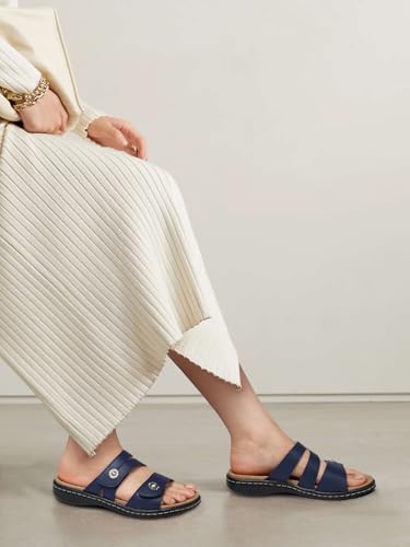 SHIBEVER Flat Sandals Women Dressy: Non Slip, Arch Support, Orthopedic, Plantar Fasciitis Comfortable Walking Sandal - Image 3