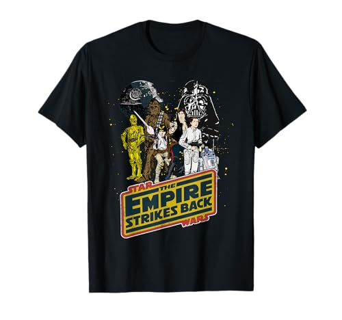 T-shirt Star Wars Empire Strikes Back Rebels imprimé graphique style comic vintage