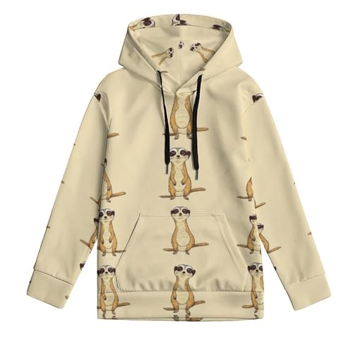Sweat à capuche suricate enfant anti-froid manches longues avec poches