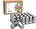 14x1.5 Closed End Bulge Acorn Lug Nuts Set - Cone Seat - 19mm (3/4") Hex Wheel Lug Nut M14x1.50 (24 Lug M14x1.50, Chrome)