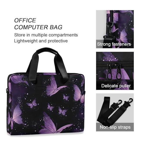 Bolso maletín morado Alaza para laptop 13-15.6 pulg. miniatura 5