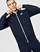 Nike Men's Club Full-Zip Fleece Hoodie, Obsidian/Obsidian/White, Medium